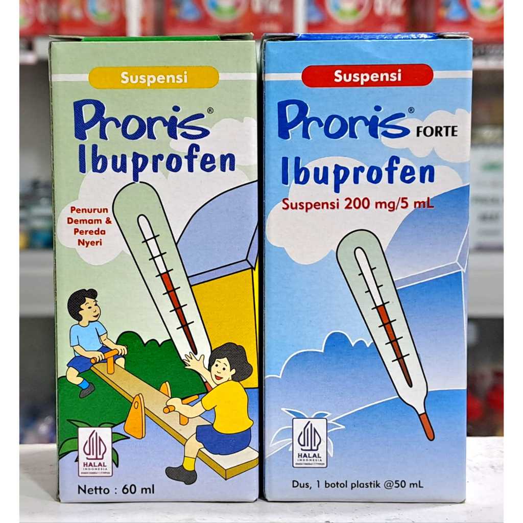 Proris dan Proris Forte 𝐒𝐢𝐫𝐮𝐩 𝟔𝟎𝐌𝐋 - Menurunkan Demam, Meringankan Nyeri Sakit Gigi dan Kepala Anak