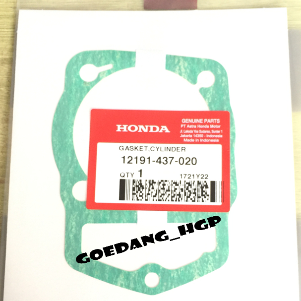Gasket Cylinder Paking Blok TIGER 2000 ORI AHM 12191437020