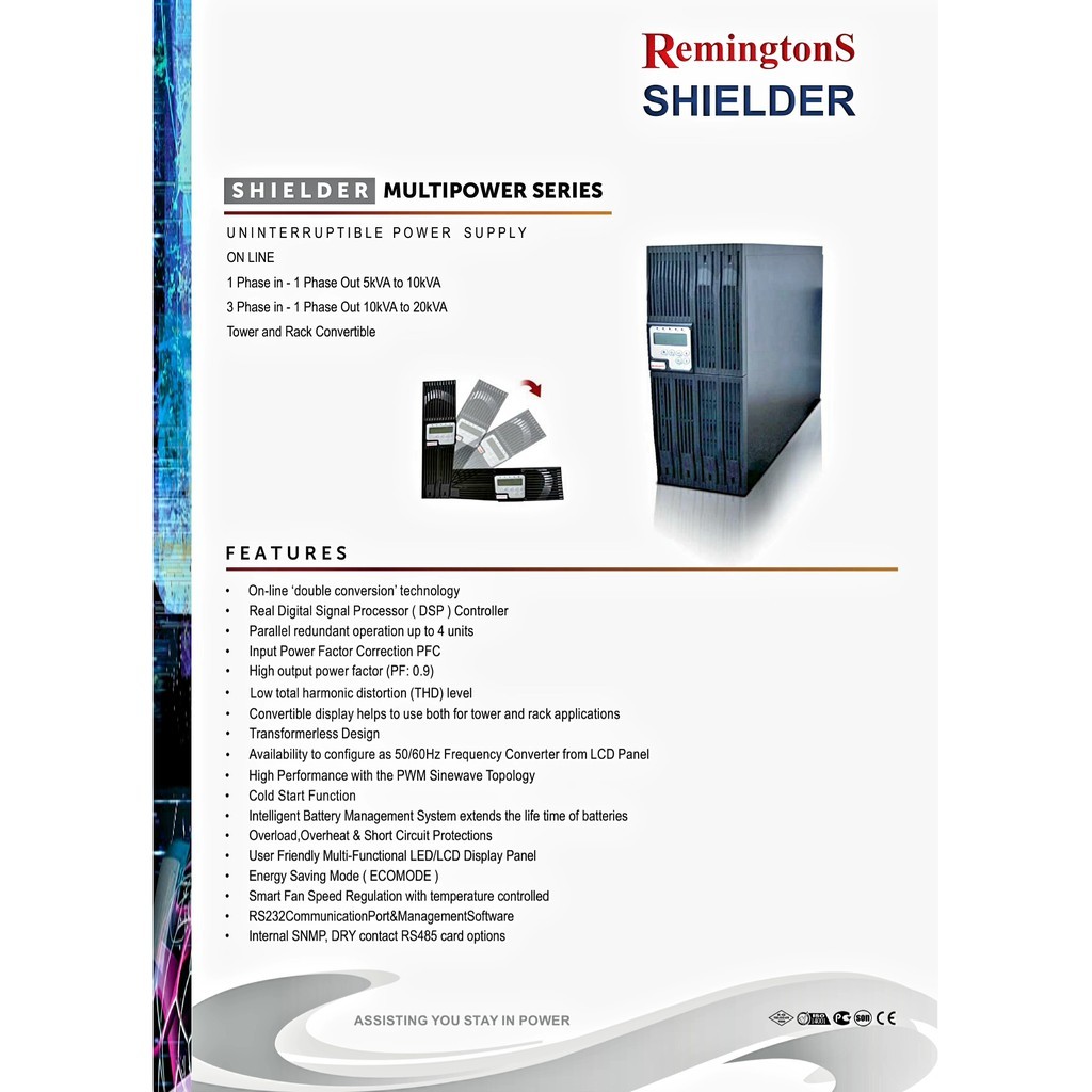RemingtonS Ups Online Double Conversion UI SMS 06 6 KVA 5400 Watt
