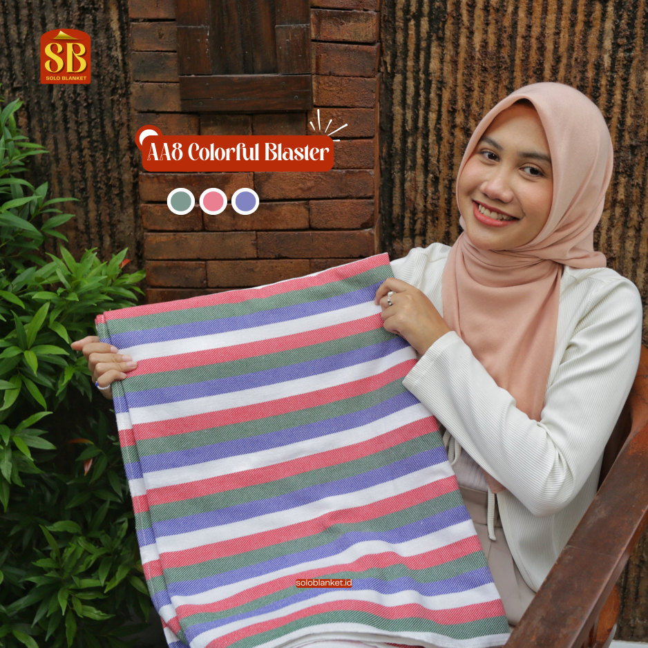 Solo Blanket- Selimut AA8 Colorful Blaster/Selimut Rumah Sakit/Selimut Daily/Selimut Katun