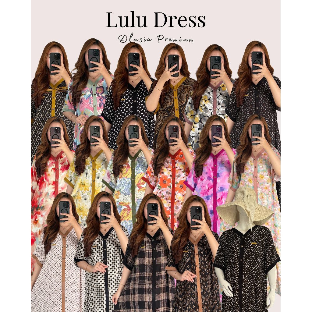 Dlusia lulu/Dlusia dress /lulu dlusia/Daster arab dlusia/Dlusia dress premium/gamis rayon/Homedress 