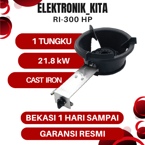 RINNAI KOMPOR GAS 1 TUNGKU KOMERSIL RI-300 HP RI300HP RI 300 HP GARANSI RESMI BEKASI MURAH