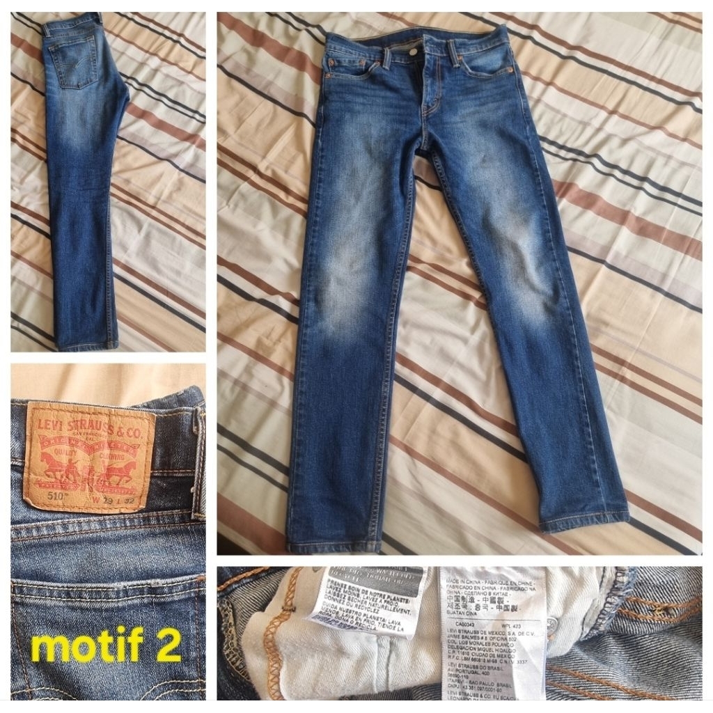 [Bekas]Celana Panjang Jeans Levi's 510 Skinny Non Stretch Tidak Melar Original Dari Counter Levis