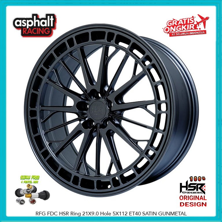 Velg Mobil Hsr Original Ring 21 Pcd 5x112 HSR RFG FDC R21 Untk Mercy Hyundai Santafe Mazda Cx5 Zenix