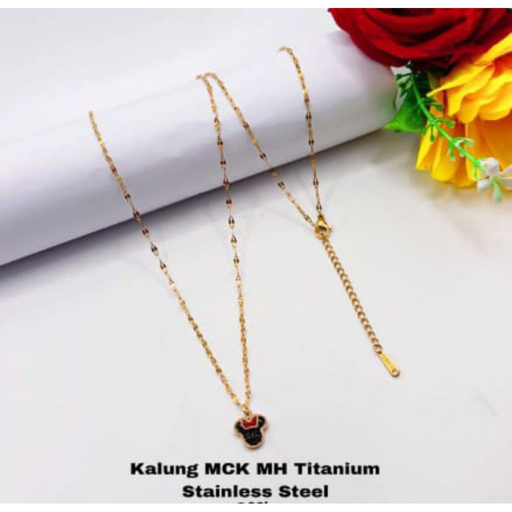 kalung anak motif miki mouse titanium anti luntur