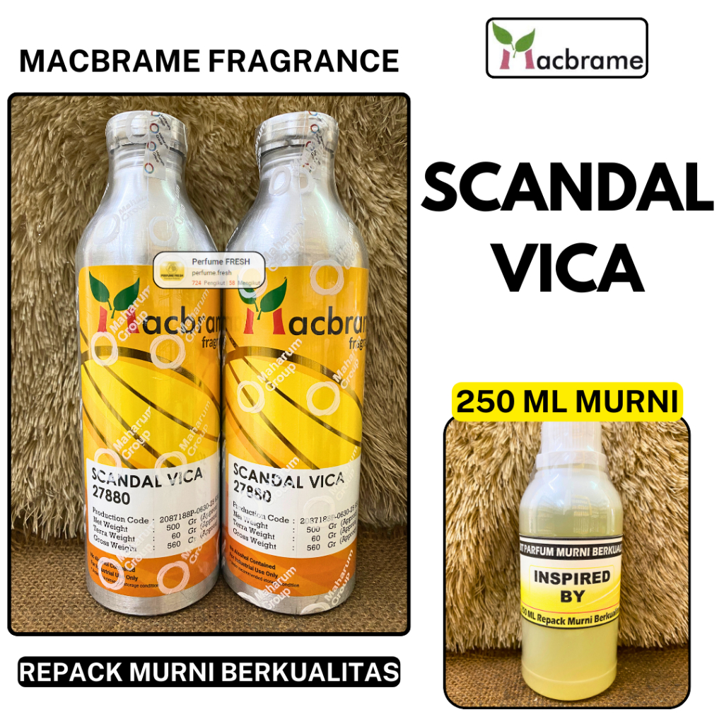 Bibit Parfum VICTORIA SCANDALOUS ( 250 ML Repack ) MACBRAME Scandal Vica