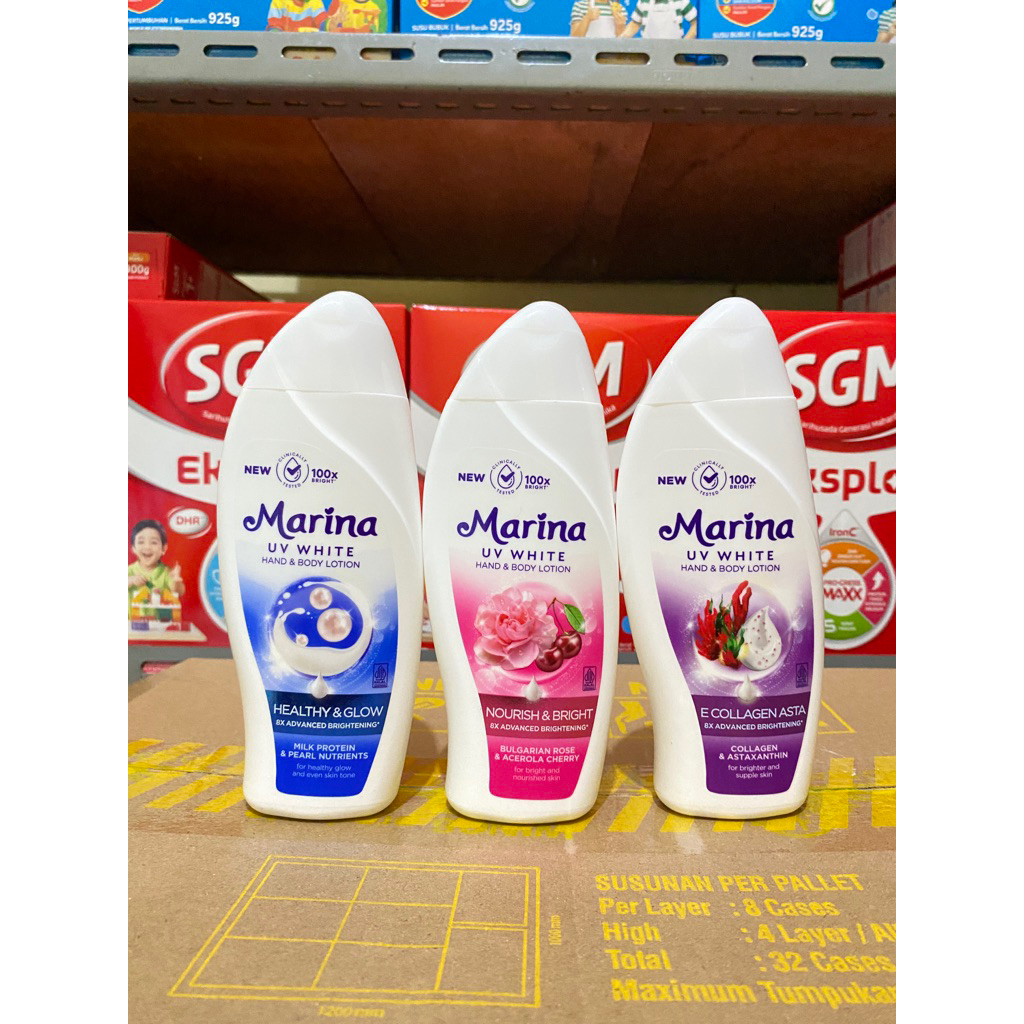 MARINA UV WHITE HAND&BODY LOTION 50ML/92ML/185ML