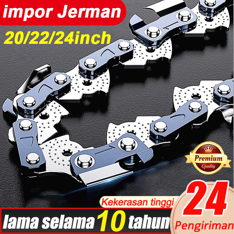 Rantai chainsaw 20/22/24 inch Rantai Potong Mesin Gergaji Chainsaw Rantai sensor Rantai Chain Saw Ra