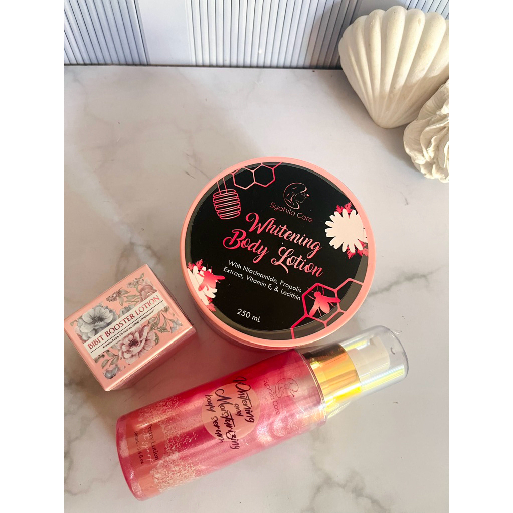Paket Bundling HandBody Syahilacare Formula Lama 250ml POT + Body Serum + Bibit Boster