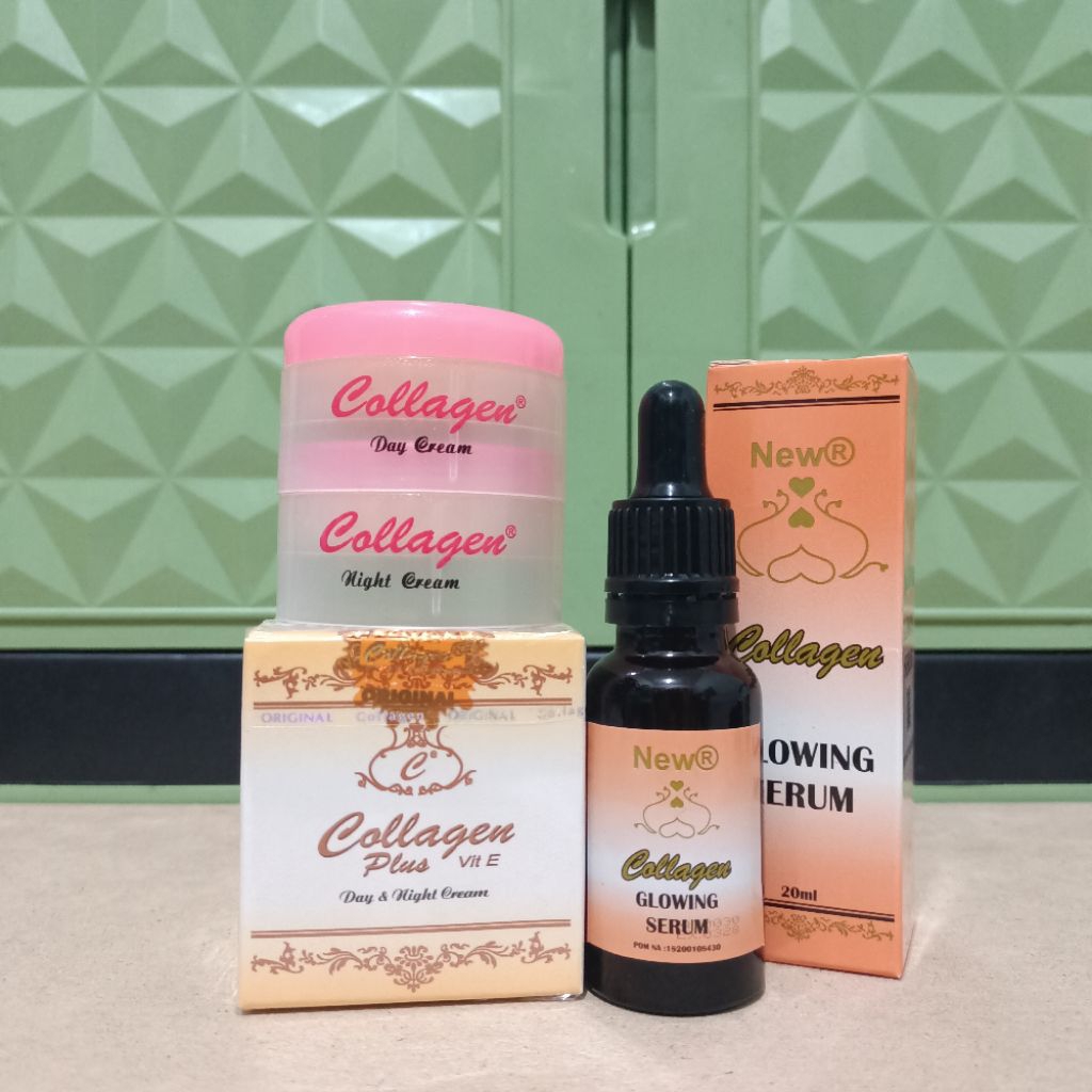 Paket 2in1 - Cream Collagen Susun + Serum Glowing BPOM New R