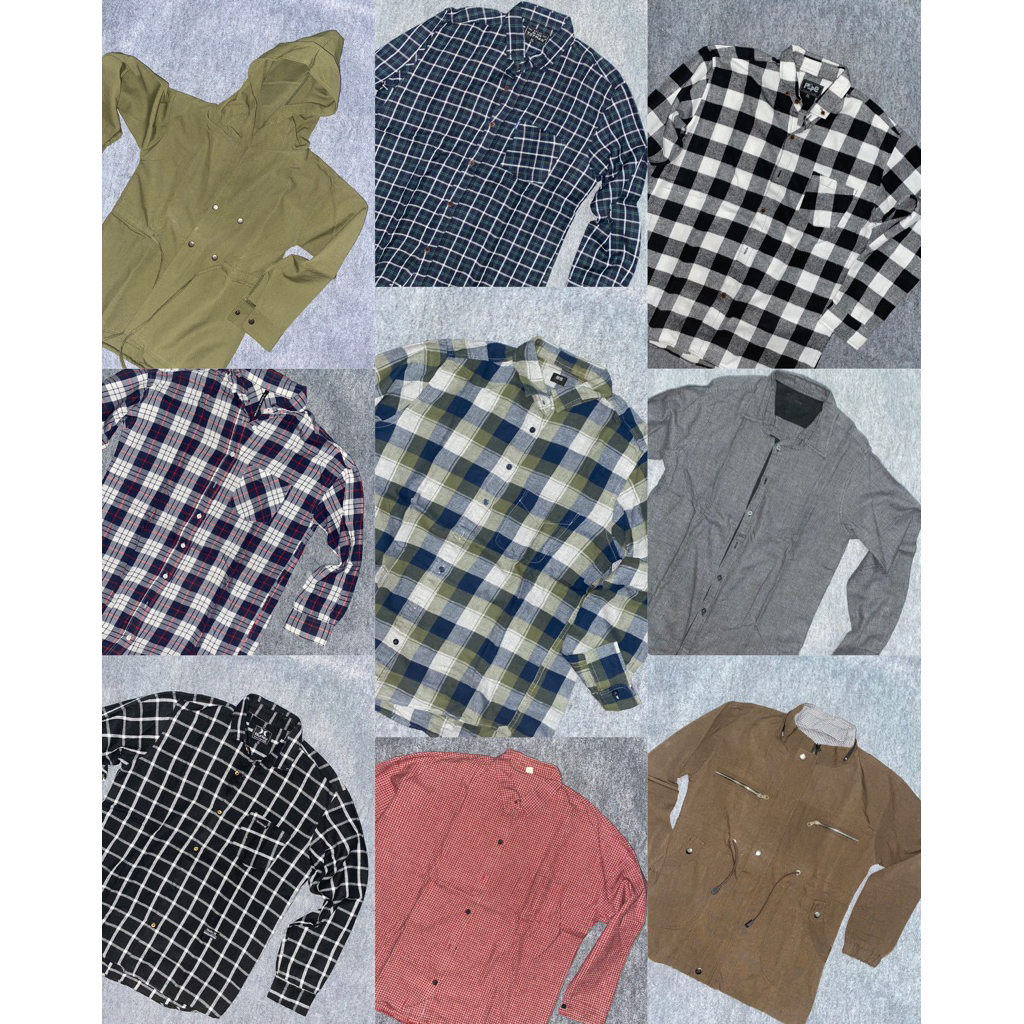 kemeja flanel dan jaket