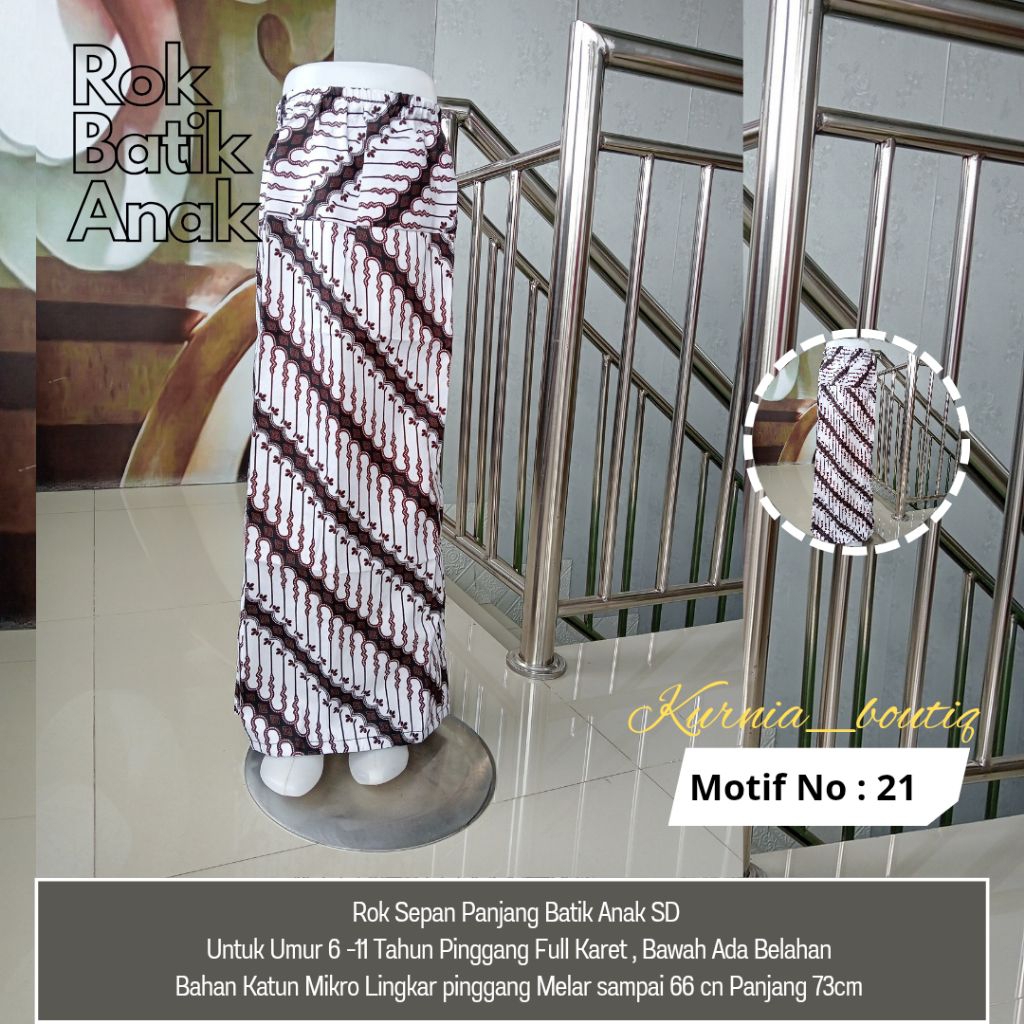 Rok Batik Anak Panjang SD