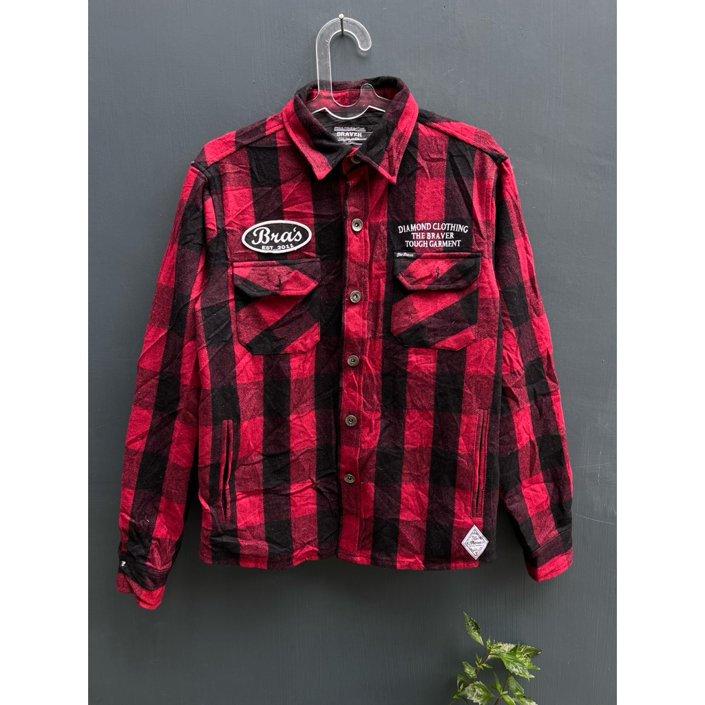 jaket flannel veterano workshirt the braver not uniqlo original second
