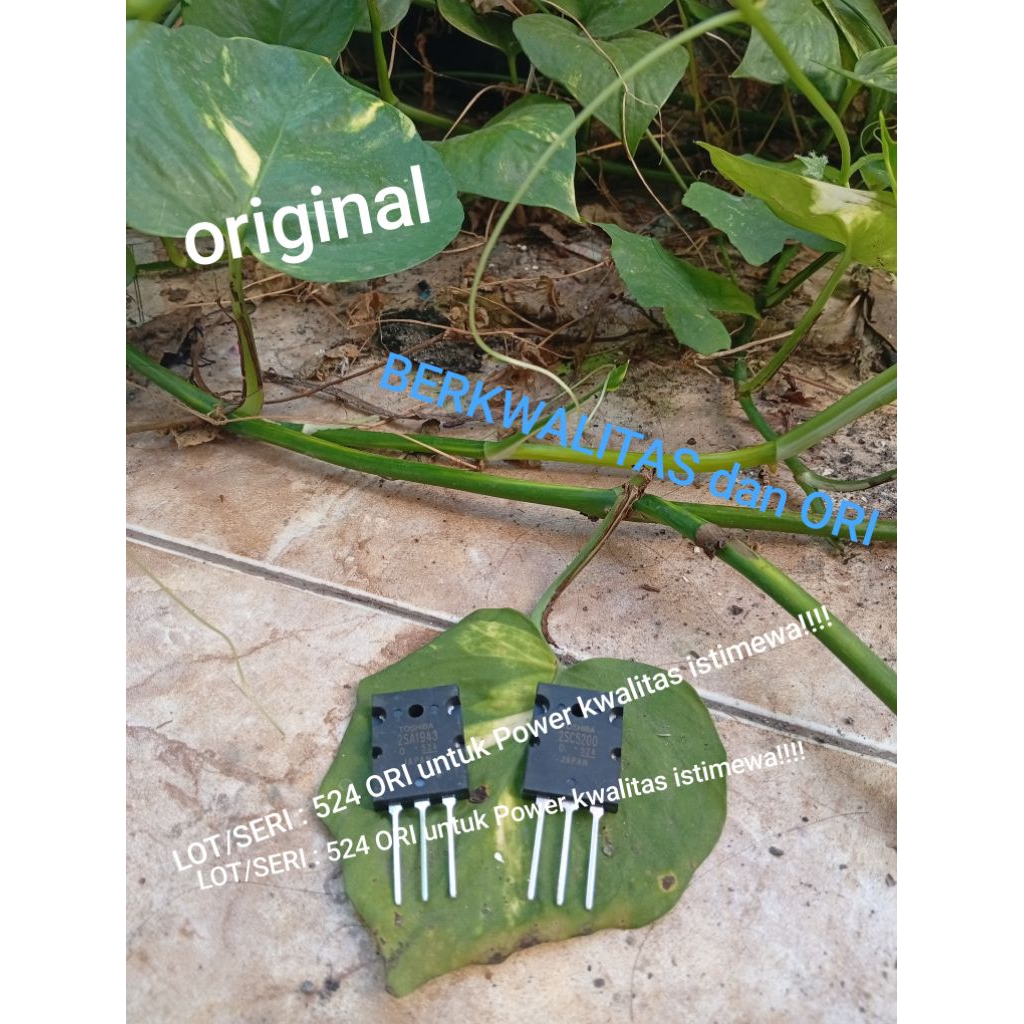 1 SET / PASANG ORI 2SC 5200 + 2SA 1943 Transistor Toshiba Final Asli Ori