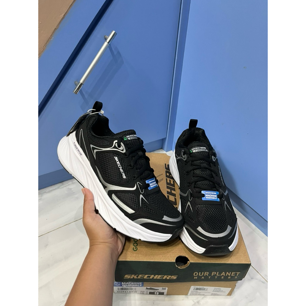 Sepatu Skechers Men Hitam list silver insole putih ukuran 40, 41, 42 sale 70% Edgeride - Exodis (232