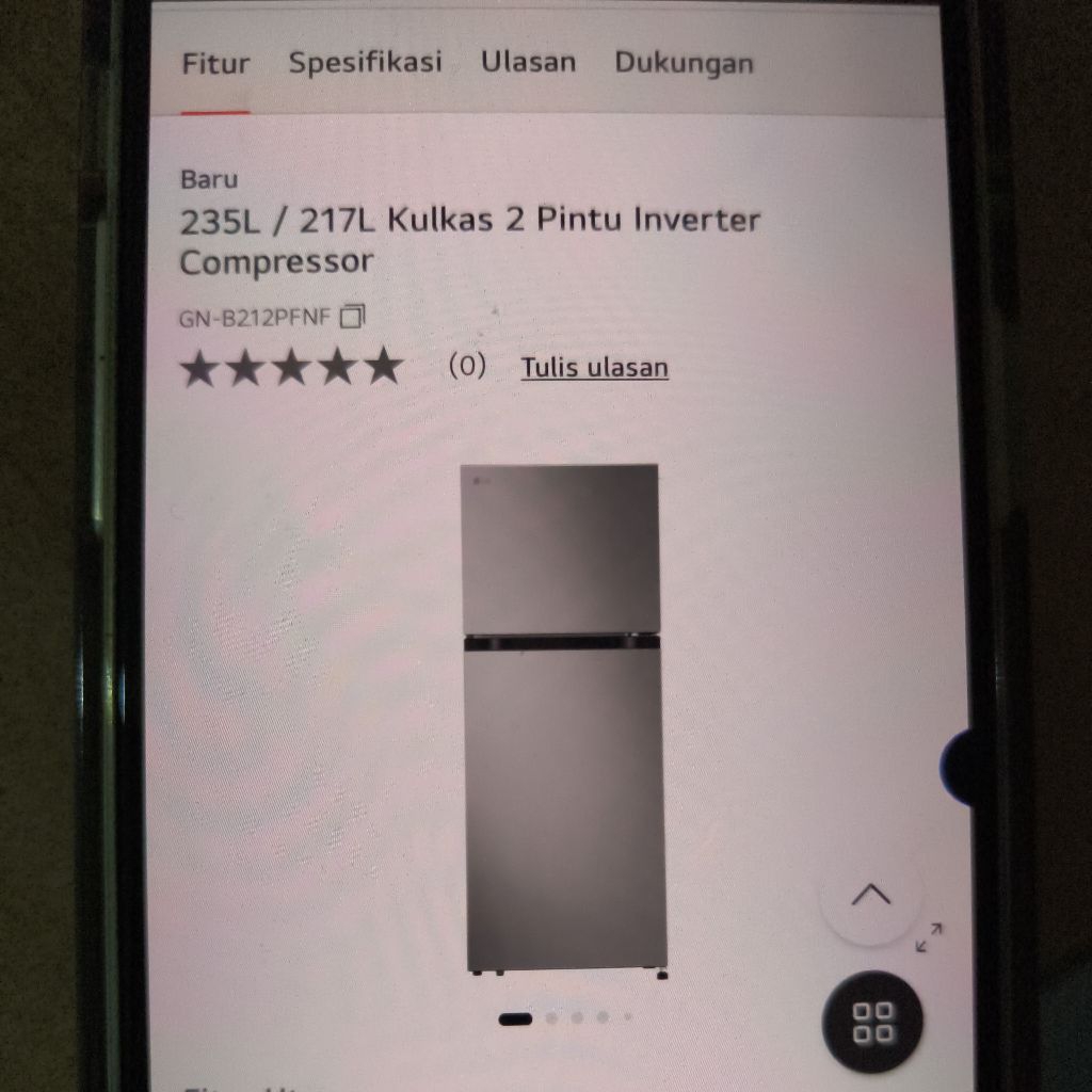 KULKAS LG GN212PFNF KULKAS 2 PINTU INVERTER GN-B212PFNF