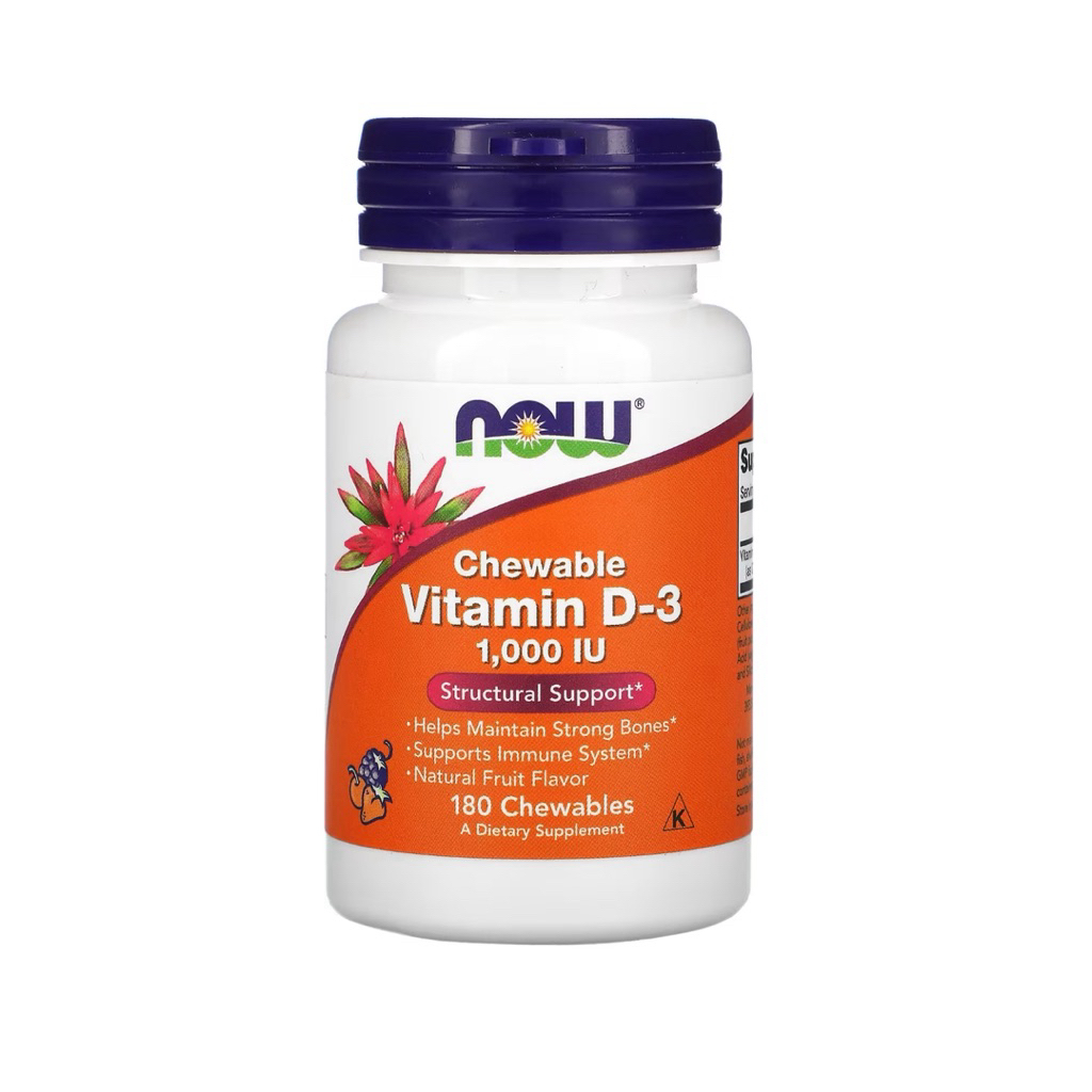 now kids vitamin d3 1000iu tablet kunyah | vitamin d3 anak 1000iu