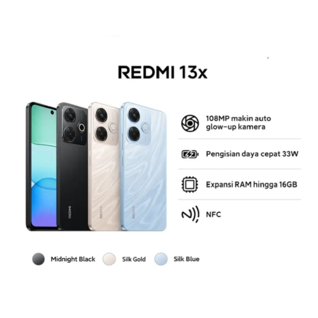 HP XIAOMI REDMI 13X 8/256 GB - REDMI 13 X RAM 8GB ROM 256GB RESMI