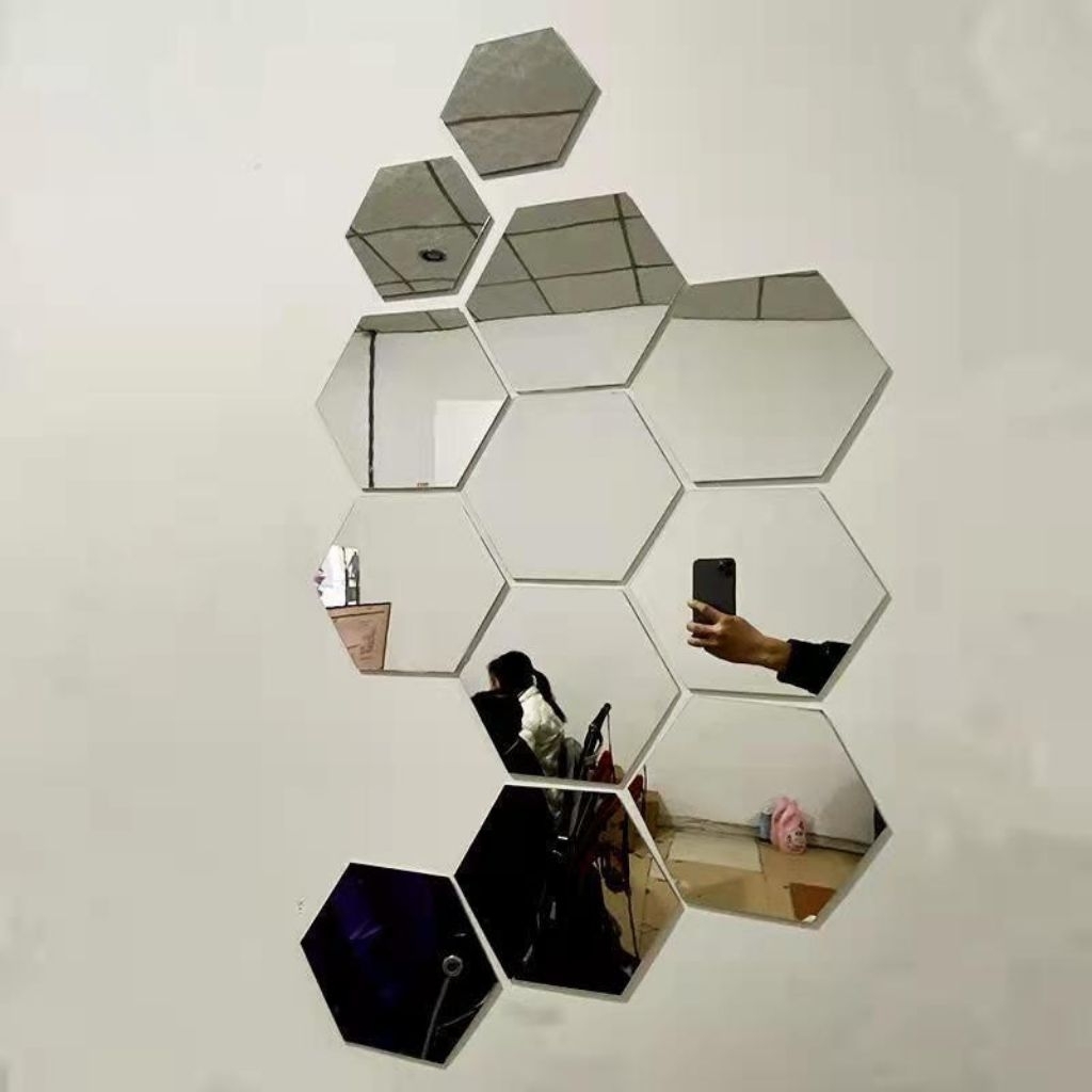 Cermin Hexagonal Cermin Kaca Asli