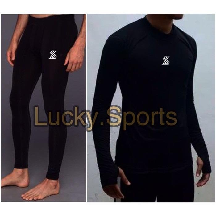 Murah Baselayer Thumbhole Futsal Celana Manset Baselayer Pria Wanita