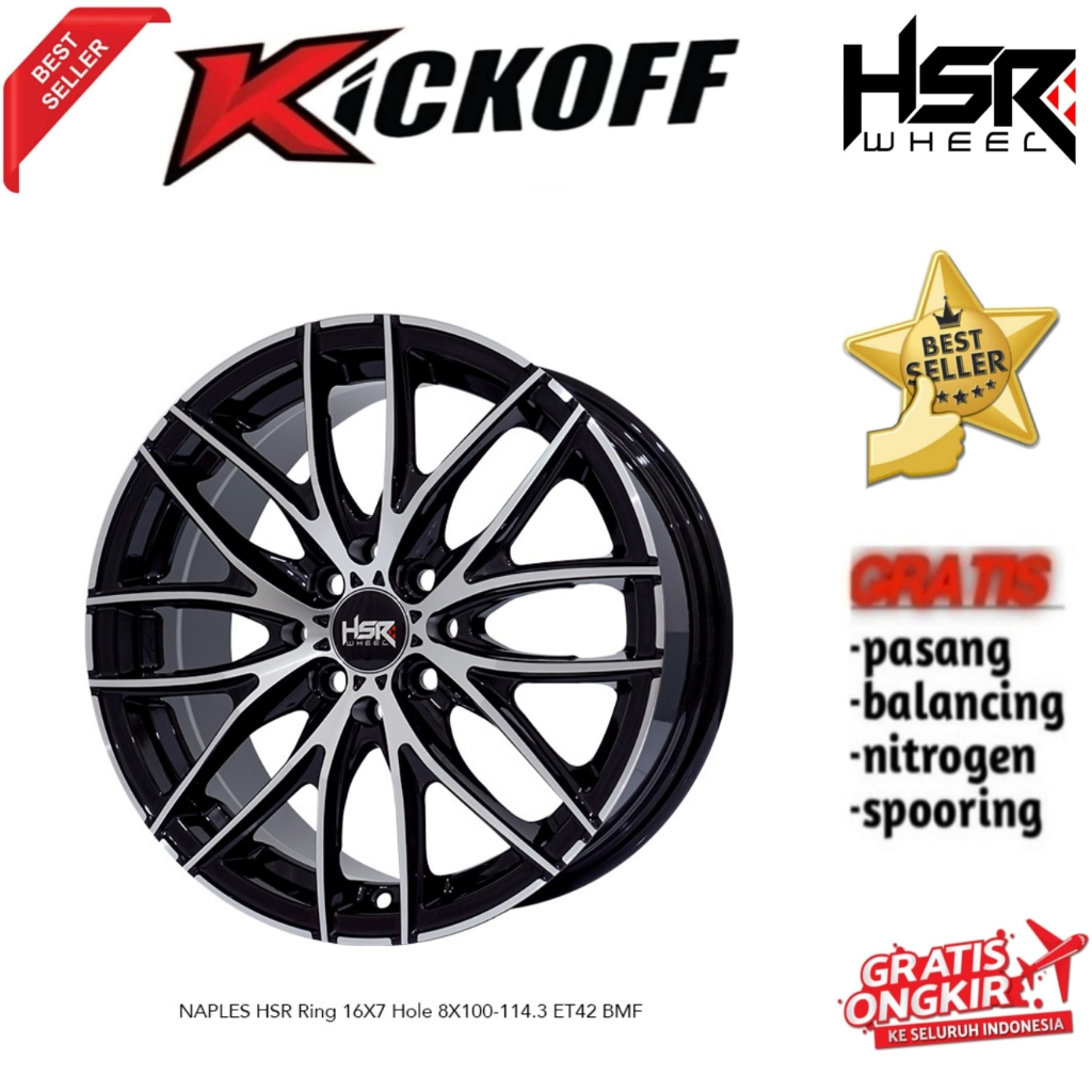 VELG HSR NAPLES ORIGINAL RING 16 BERKUALITAS UNTUK AVANZA, XENIA, BRIO, SIGRA