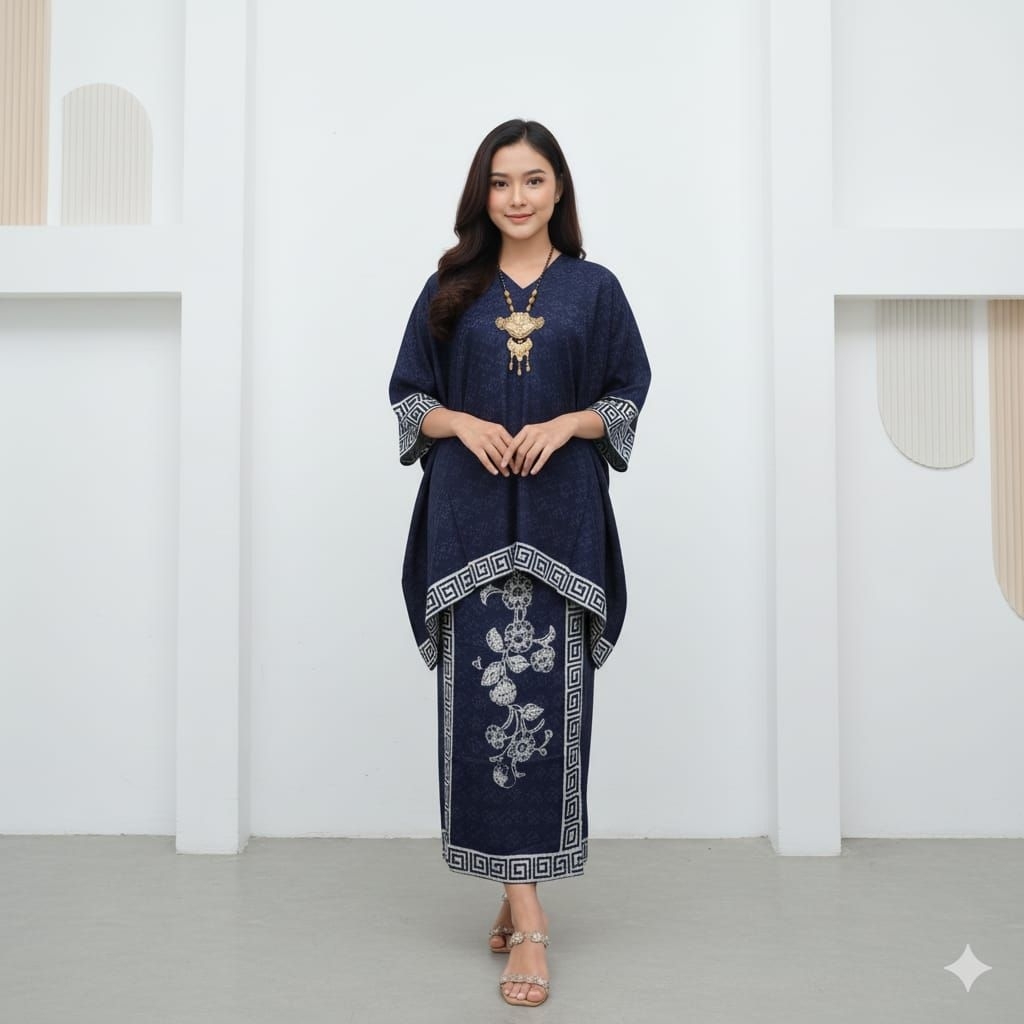 Set Tunik Rok Bunga-Setelan Wanita