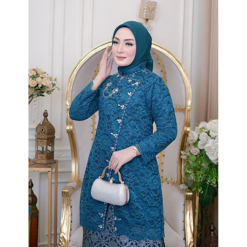 Kebaya Janggan Burkat Wisuda/Tunik burkat Payet Mutiara Kondangan Remaja/Kebaya Wisudah/kebaya Moder