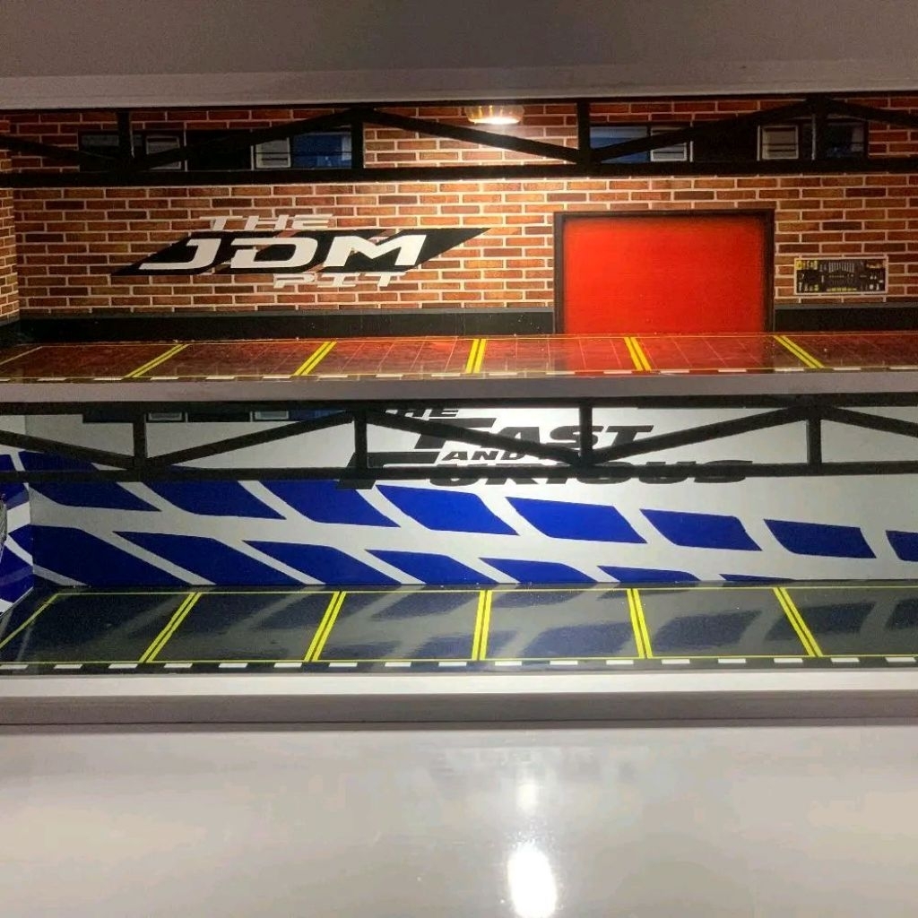 Diorama hotwheelst 2 tingkat skala 1:64/Diorama Diecast/Diorama hotwheels/Diorama/Diorama fast and f