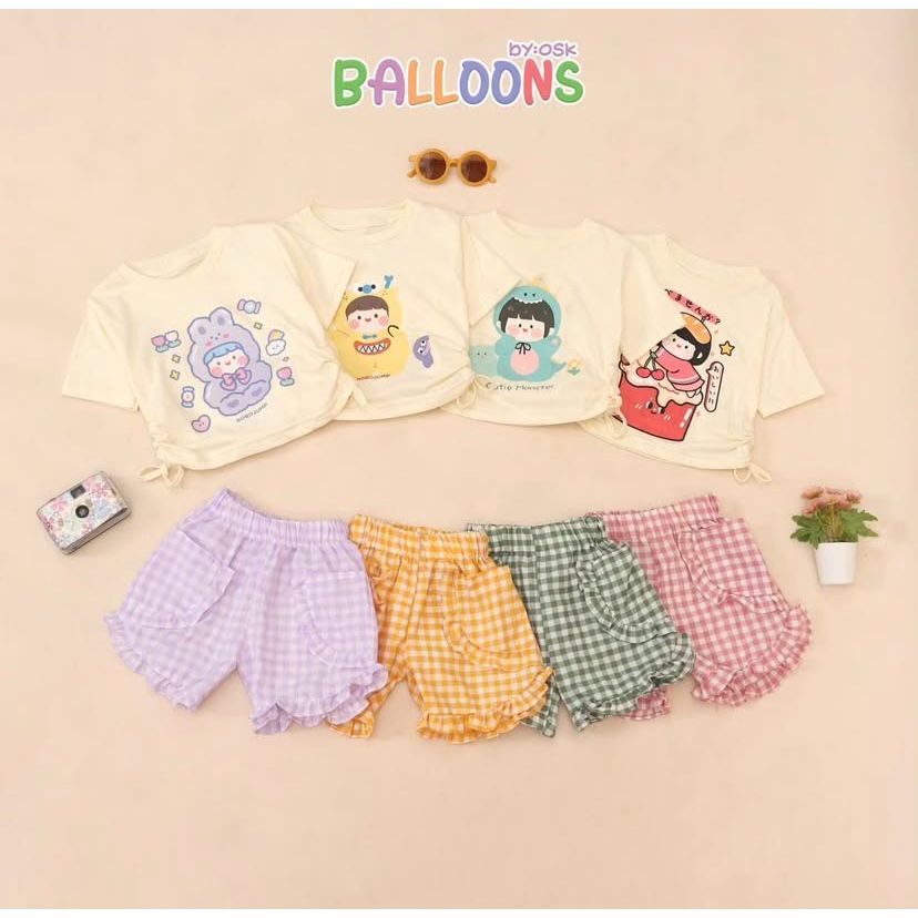 Setelan Chika Setelan Anak Perempuan Katun Combed