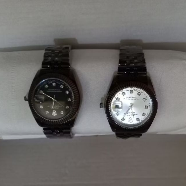 Jam Tangan Pria Wanita Rolex Hitam Putih Murah Kece Keren