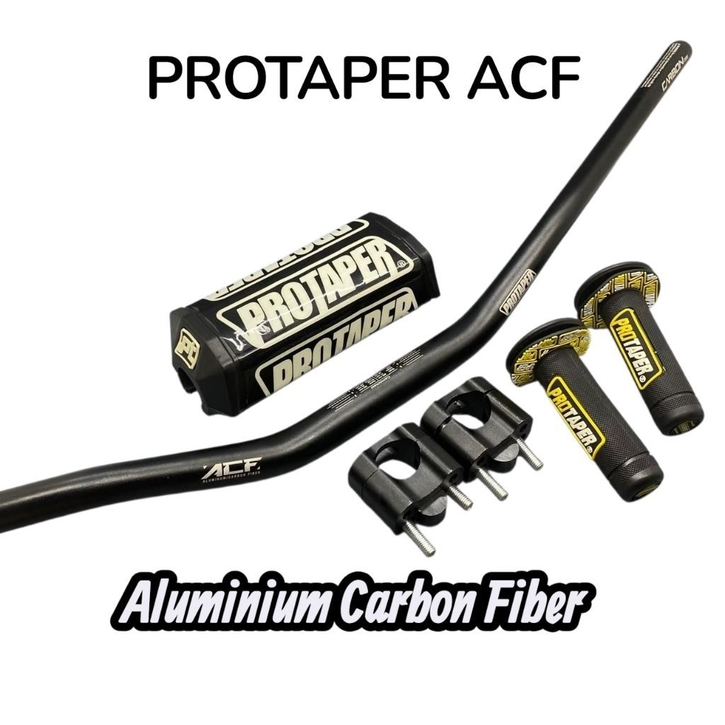Promo Original Stang Stir Protaper ACF  Aluminium  Carbon Fiber Plus Grip Donat protaper Supermoto T