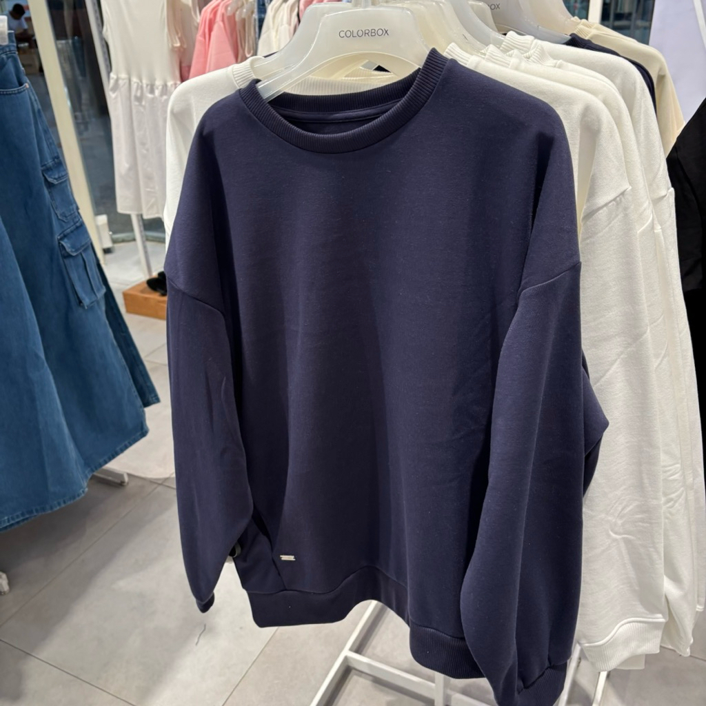sweater sweatshirt oversized polos side pocket lengan panjang colorbox sale