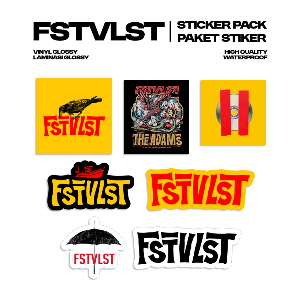 Fstvlst - Sticker Pack | Stiker Band | Sticker Vinyl | Stiker Helm | Stiker Tumbler | Stiker Fstvlst