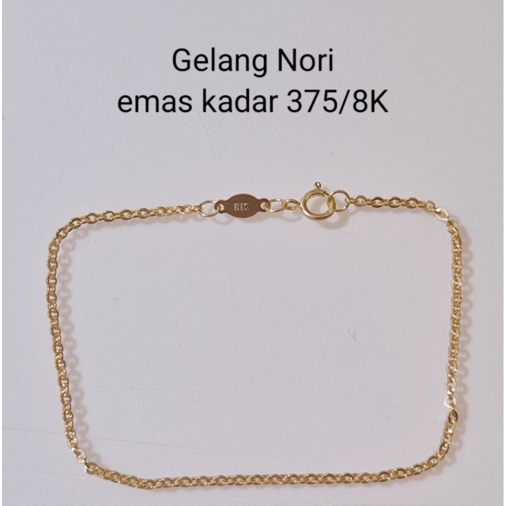 Gelang emas Nori kadar 375/8K (+-15cm)