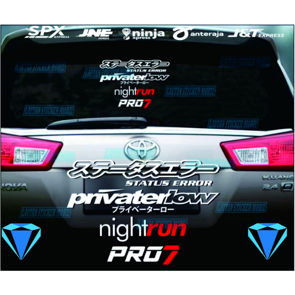 stiker 1 set pro7 full kaca belakang semua jenis mobil all tipe sigra calya jazz cutting stiker kaca