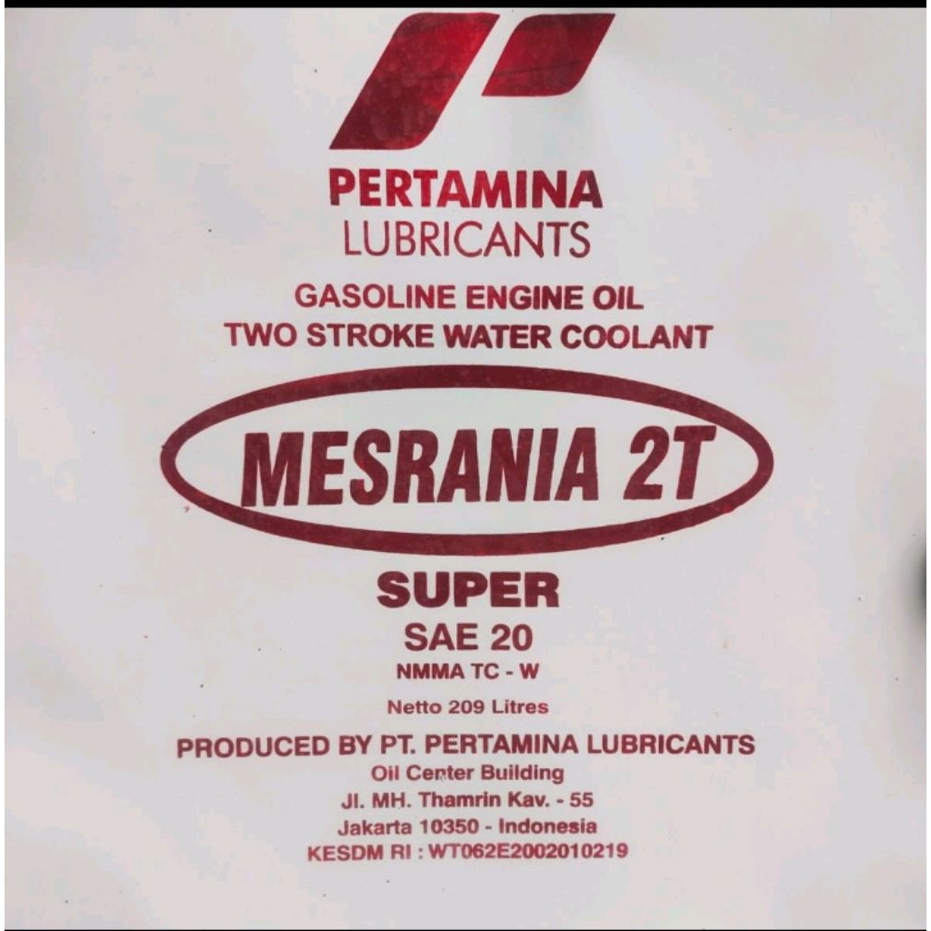 PERTAMINA OLI ENVIRO 2T SAE 20