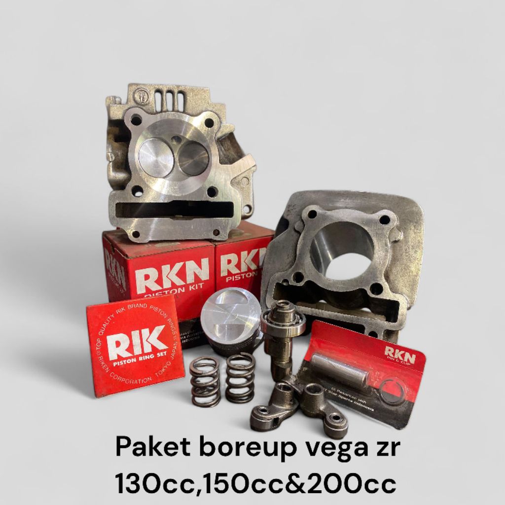 PAKET BOREUP LENGKAP VEGA ZR, JUPITER ROBOT TINGGAL PASANG 130cc, 150cc& 200cc