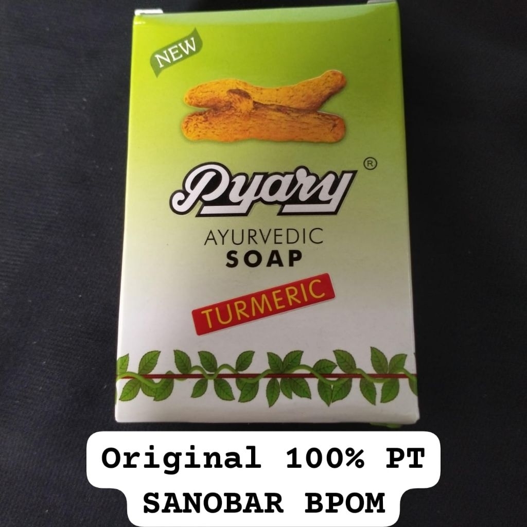 Sabun Pyary Turmeric kuning original BPOM PT SANOBAR Gunajaya sabun PYARY kunyit Sabun handmade sabu