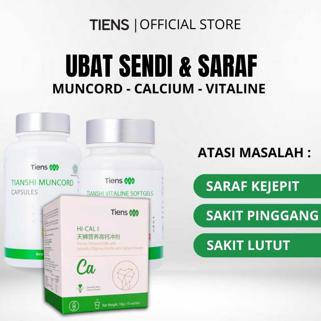 OBAT SARAF KEJEPIT SUPPLEMENT TIENS ATASI MASALAH SARAF KEJEPIT DAN SENDI SUPLEMENT MUNCORD VITALINE