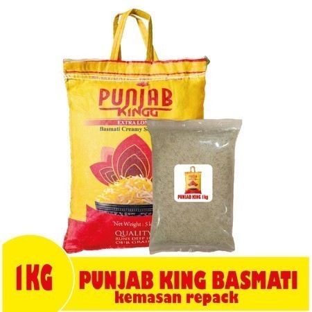 Beras Basmati Punjab Asli 1 Kg / Punjab King Beras Basmati Kemasan Repack 1KG