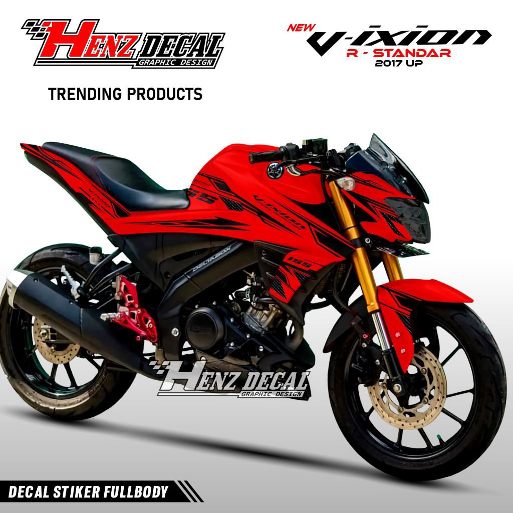 TERBARU Decal New Vixion R 2017 // Stiker Decal Yamaha Vixion R Fullbody // Variasi Motif Racing Ker