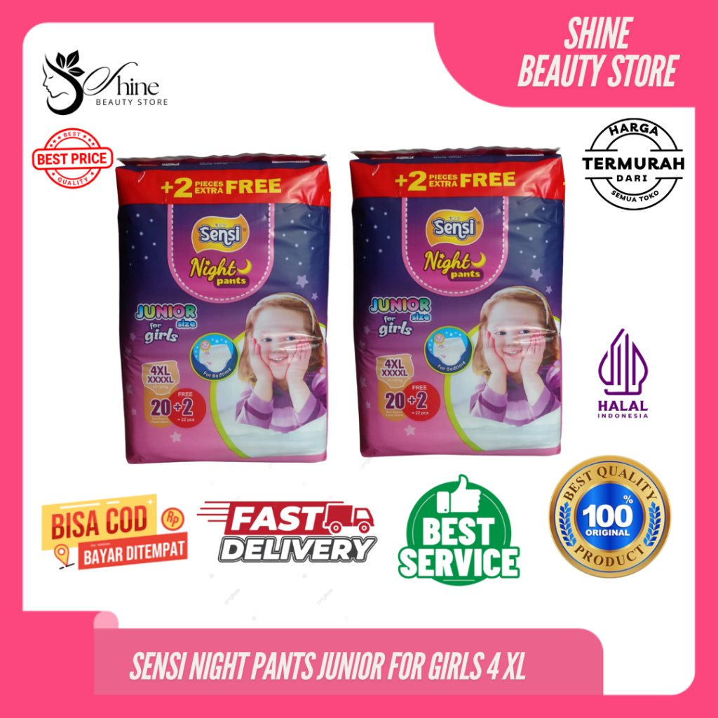 SENSI NIGHT PANTS GIRLS 4XL20 - Popok Junior