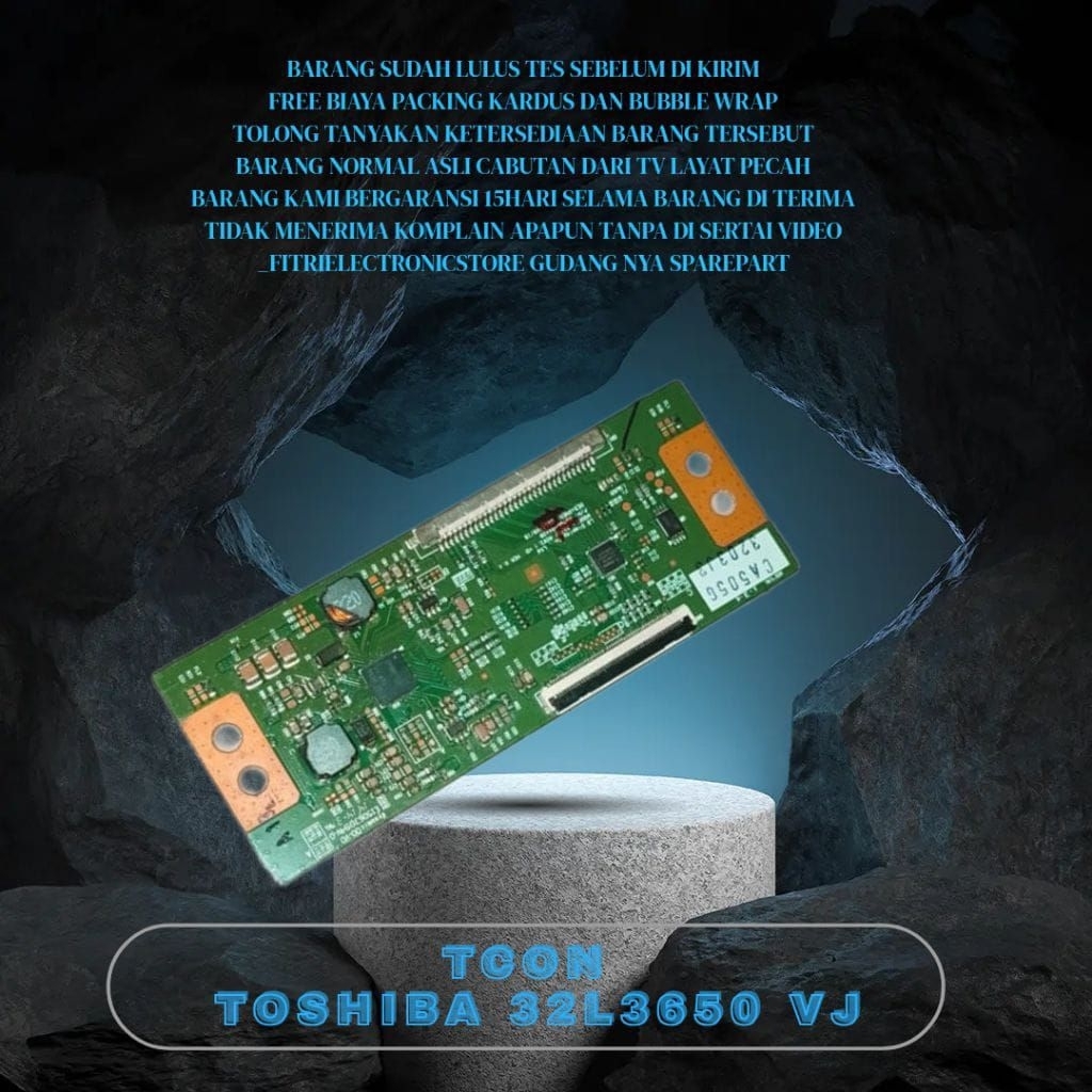 ticon tikon tcon mesin tv led 32inch TCON TOSHIBA 32L3650 VJ oke asli 75.555 2stok