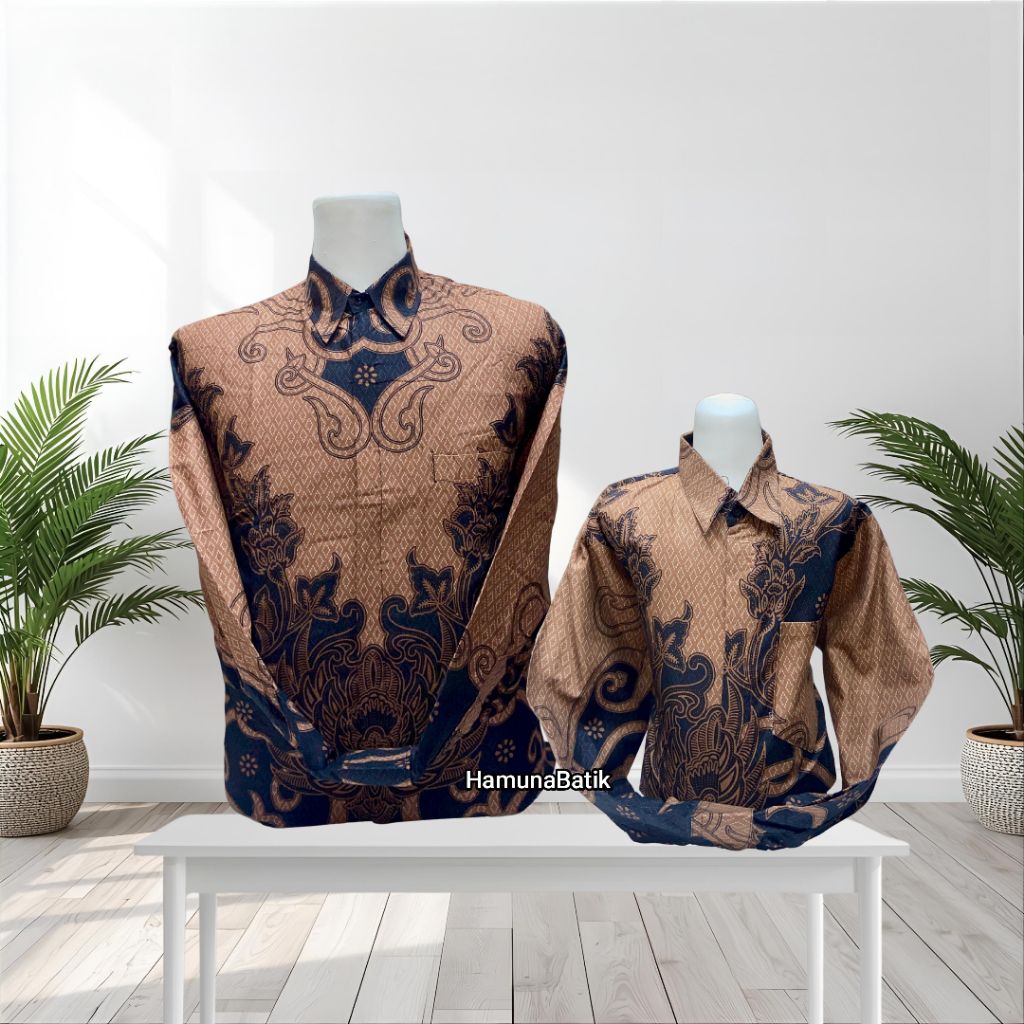 Couple Batik Katun Solo Bapak dan Anak