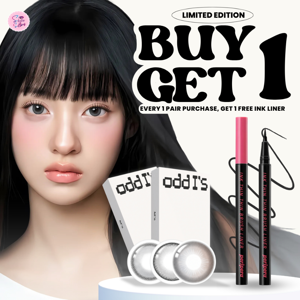 [Limited Edition] SOFTLENS ODDIS Gray Series & Eyeliner PERIPERA