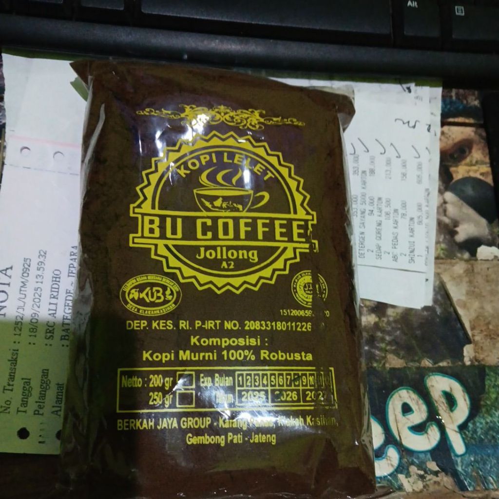 Kopi bubuk / Kopi lelet 200 gr khas jolong pati jawa tengah