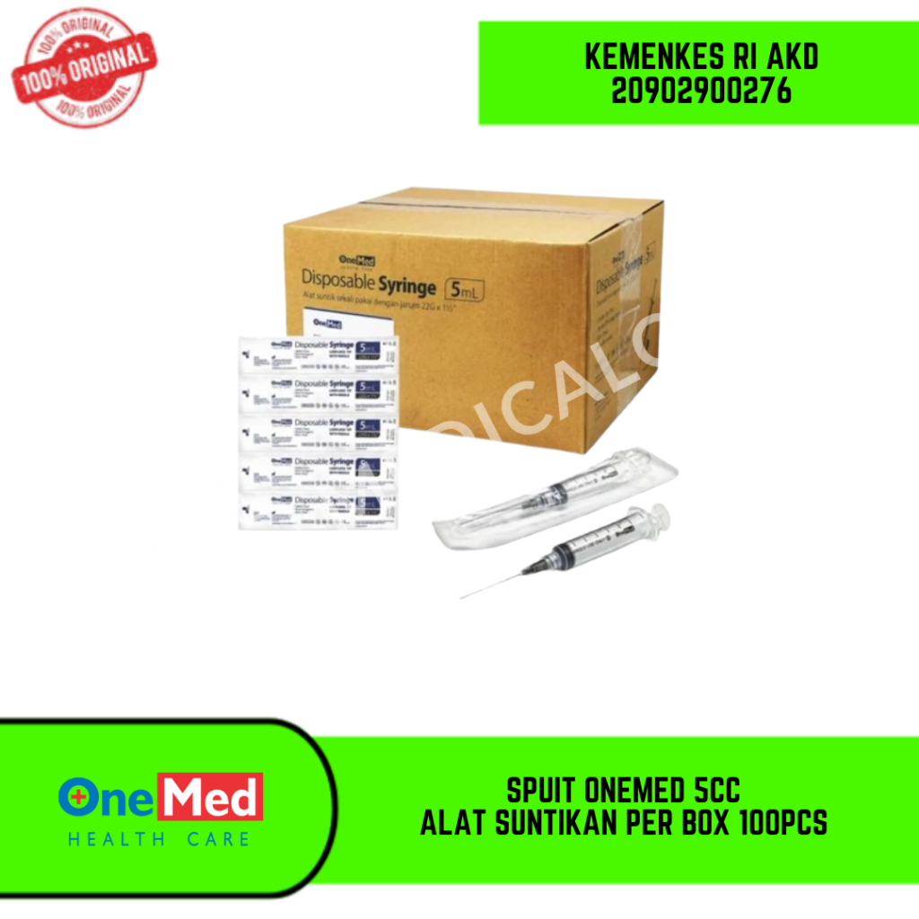 Spuit Onemed 5cc - Alat Suntikan per Box 100pcs