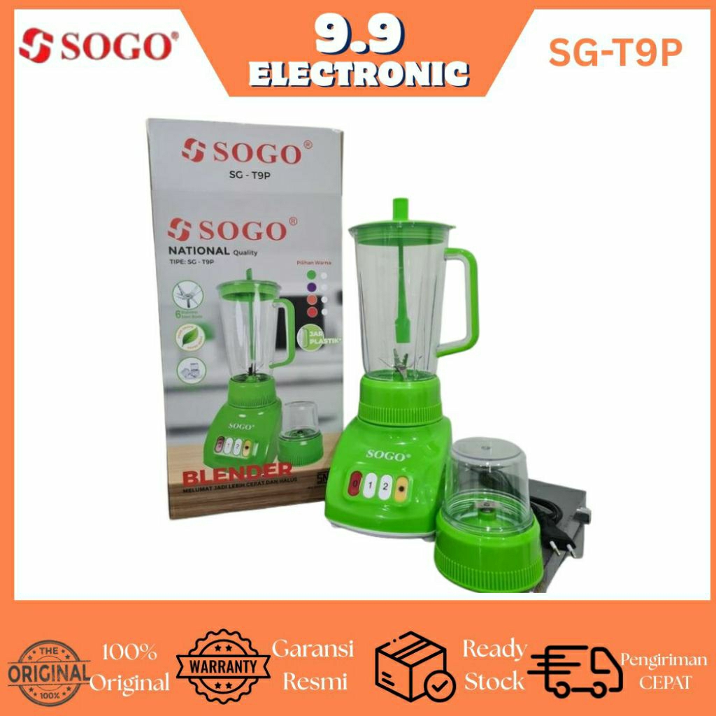[COD] Blender National Quality Sogo Gelas Mika 2in1 6 mata pisau PROMO/ BLENDER MURAH/ ORIGINAL 100%