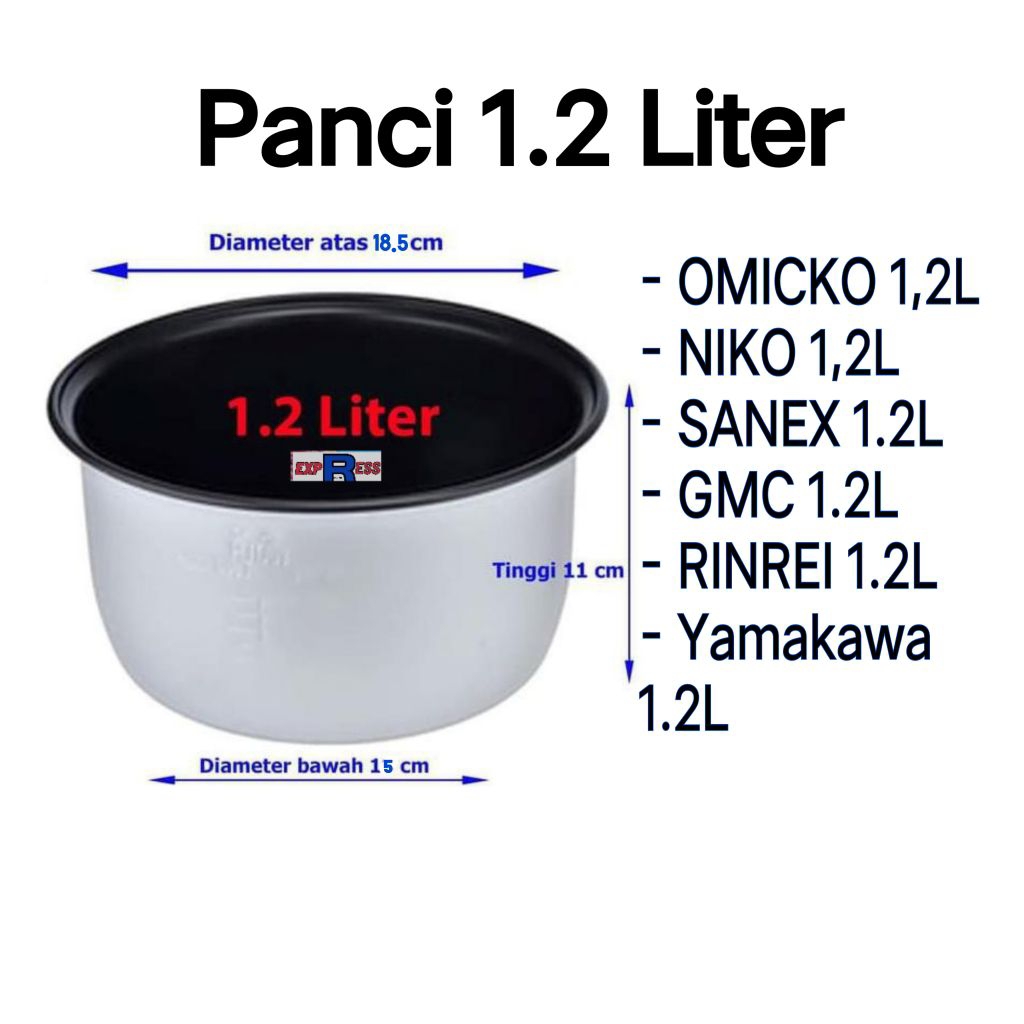 Panci 1.2 Liter / Pot Magic Com Anti Lengket