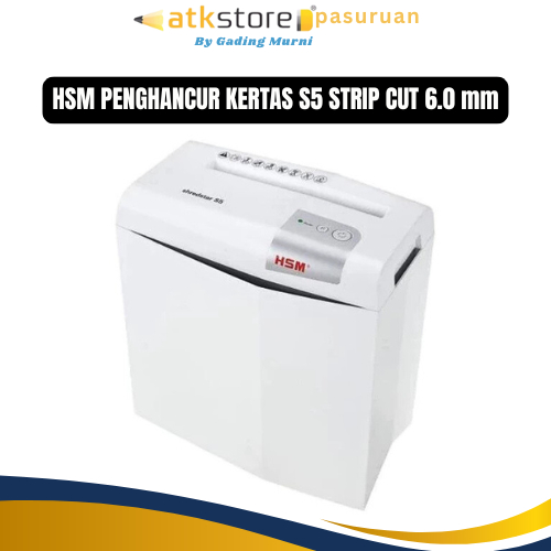 HSM S5 Paper Shredder Strip Cut 6.0mm 11L